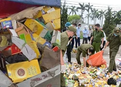 Quang Ninh: Functional foods dumped in landfill, camera records shocking images