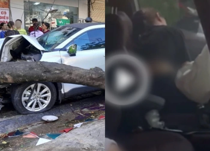 Car crash in Hanoi: 1 person dead, camera reveals horrifying scene