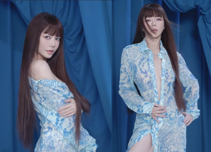 Ly Nha Ky celebrates her 43rd birthday "incredibly hot", her half-covered, half-exposed photo series leaves fans breathless!