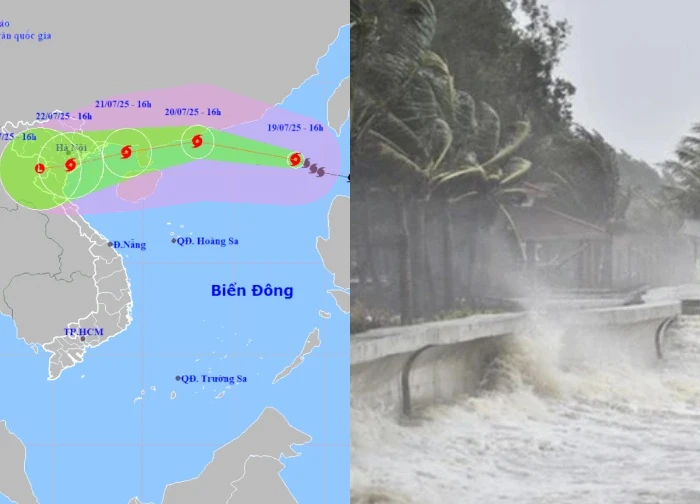 International storm Wipha moves fast, has a very wide range, 5 provinces are most affected