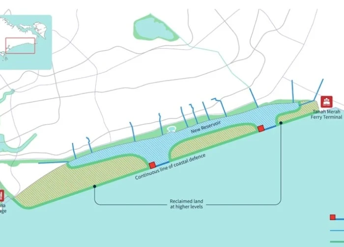 Bức tường chắn biển ngăn Singapore chìm trong biến đổi khí hậu