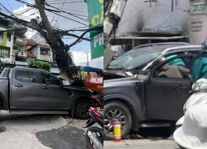 Pickup truck loss in Ho Chi Minh City: 1 person was seriously injured, the scene in the car was terrifying