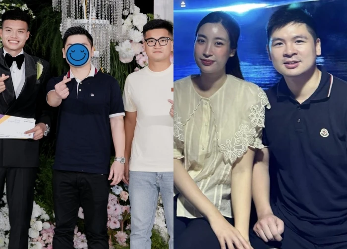 Chồng Đỗ Mỹ Linh dự đám cưới Nguyễn Văn Tùng, bị chụp lén, lộ diện mạo khó ngờ