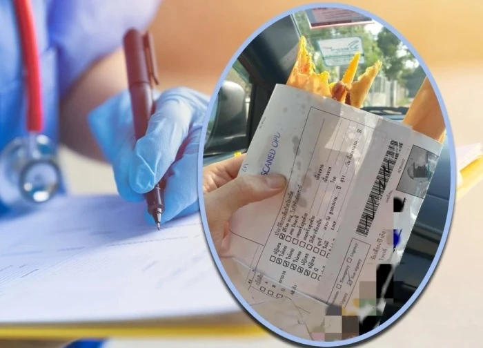 Bệnh viện tư nhân tại Thái Lan bị phạt vì để bệnh án làm giấy gói đồ ăn