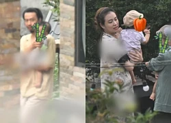Hoàng Thuỳ Linh nghi đã sinh đôi, lộ ảnh 2 nhóc tỳ, Đen Vâu bế con đi chơi