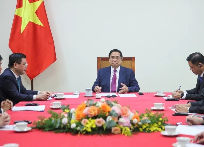 Thủ tướng Phạm Minh Chính điện đàm với Thủ tướng Campuchia Hun Manet