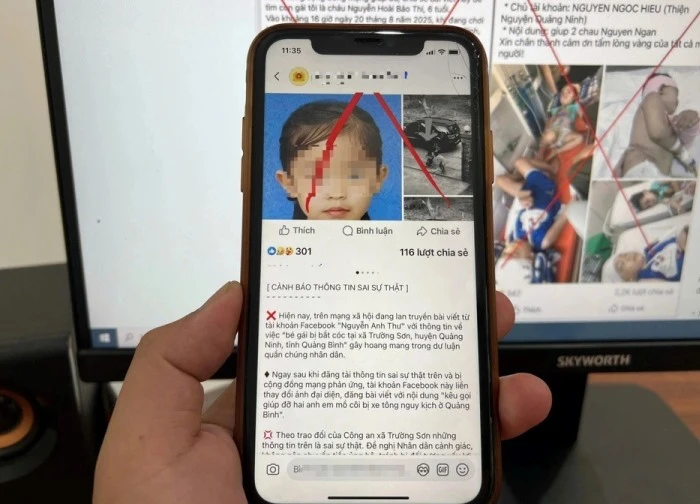 Bác bỏ thông tin bé gái 6 tuổi ở Quảng Trị bị bắt cóc