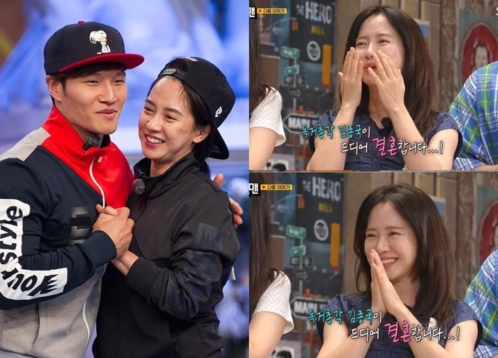 Song Ji Hyo bật khóc khi Kim Jong Kook thành "chồng người ta", bộ đôi bị soi thái độ lạ