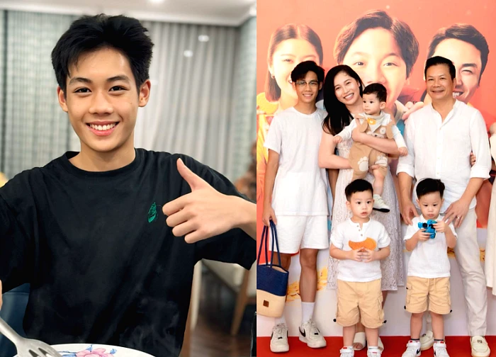 The 14-year-old son of the Vice President of Cen Group takes the internet by storm with his "extremely handsome" appearance.