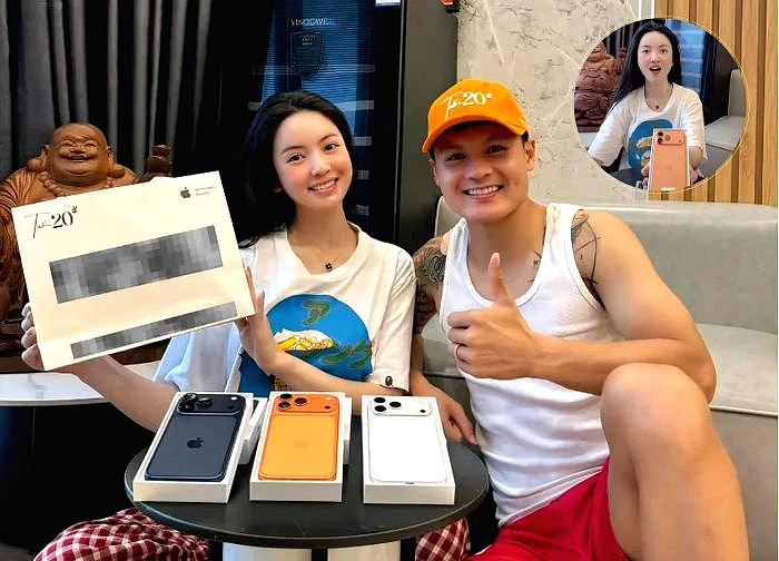 Quang Hai shows off his talent to please his wife, giving her a third IP 17, shocked fans say one thing directly