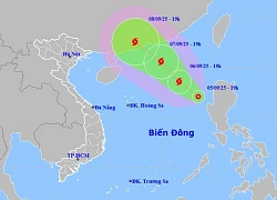 Vùng nguy hiểm trên Biển Đông trong 24 giờ tới