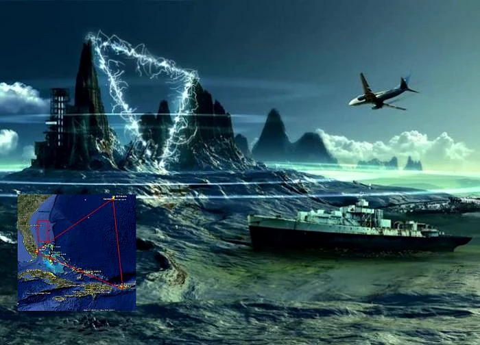 What is hidden at the bottom of the "devil's triangle" that makes planes and ships disappear?