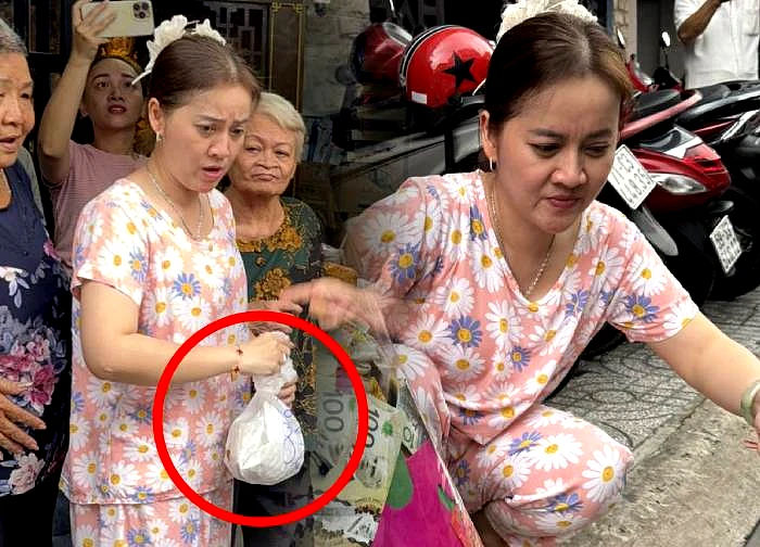 Hong Loan held a wrapper of change on the full moon of July, and was reminded to wear short clothes because of offerings