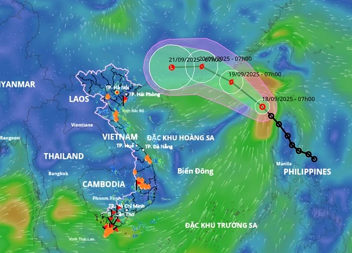 Bão Mitag hình thành trên Biển Đông
