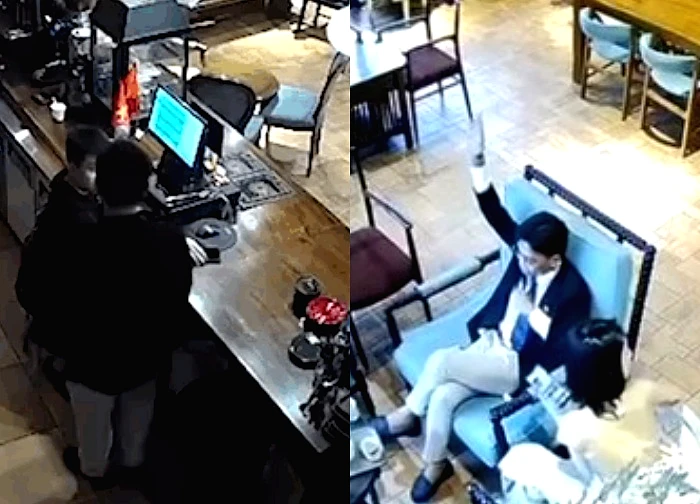 The CEO is suspected of ordering the "influence" of the coffee shop employees to cry out in self-defense.