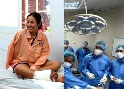 Kỳ tích y học VN: Ghép tay đứt lìa vào chân, chờ ngày nối lại của thai phụ