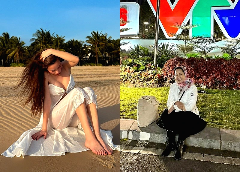 Hồ Ngọc Hà gợi cảm, NSND Lan Hương ngồi co ro chờ quay giữa đêm đông