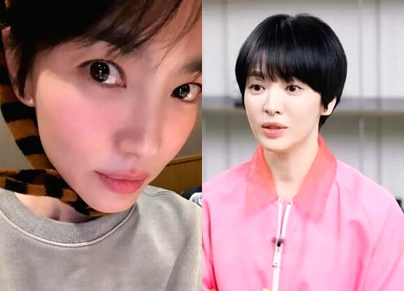 Song Hye Kyo shared a squirrel on New Year's Day, mentioning the Blue Dragon dress