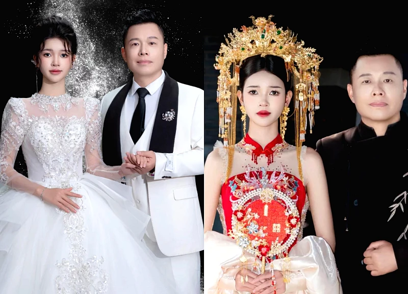 Đám cưới của Tôn Bằng và vợ kém 26 tuổi: Cô dâu lộ nhan sắc thật qua cam thường