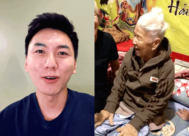 Khoai Lang Thang's 17-second clip with a 91-year-old fan has gone viral, melting everyone's hearts.