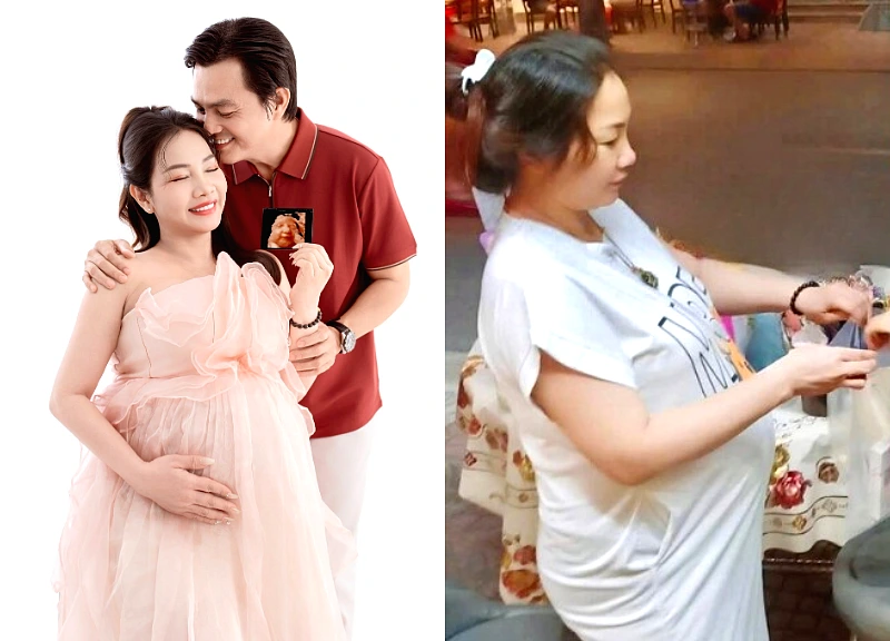 Cao Minh Dat revealed the moment his wife was 9 months pregnant and still selling on the street, fans were worried