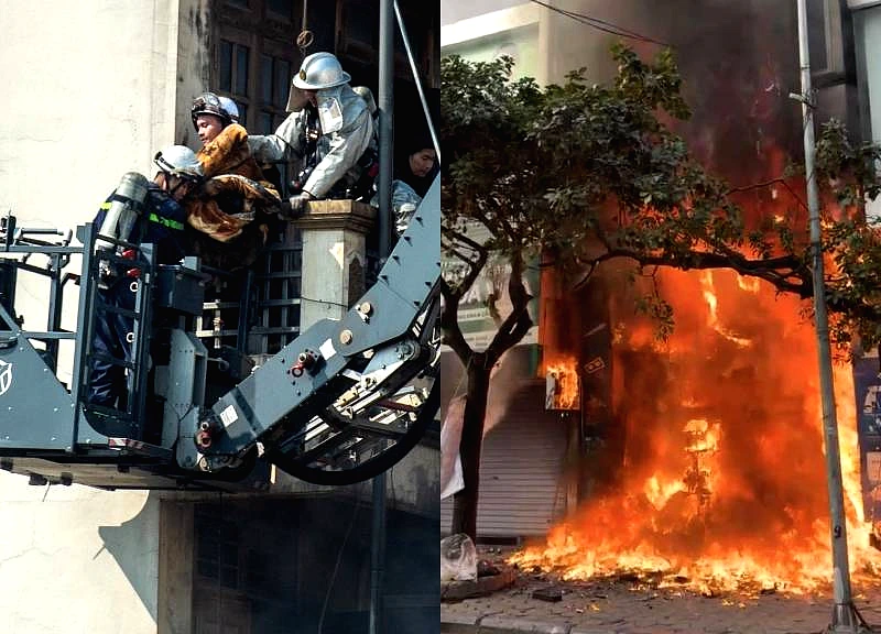 Fire in a 7-storey house in Hanoi: The owner jumped to escape, a 100-year-old woman was trapped
