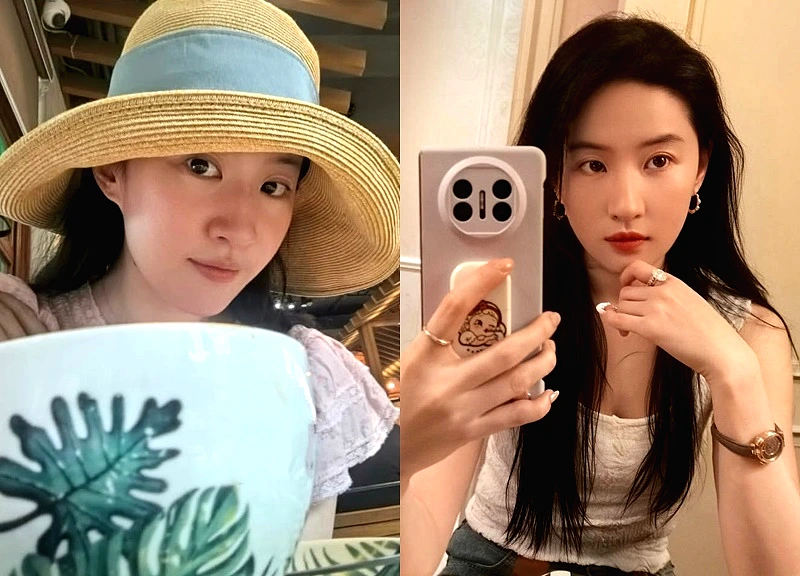 Khó tin nổi đây là gương mặt thật của Lưu Diệc Phi