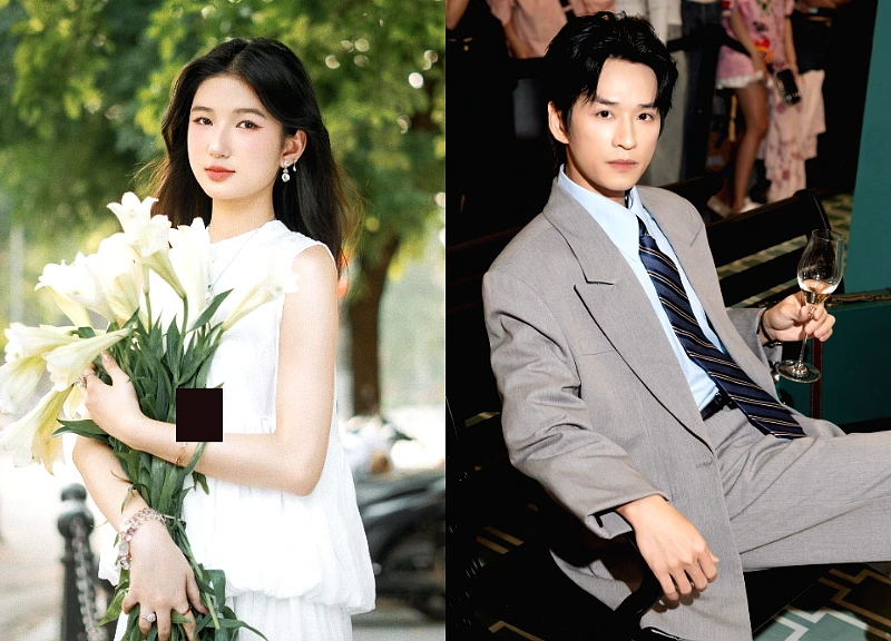 The actress is suspected of dating Tran Nghia; a series of matching details have caused a stir on social media.