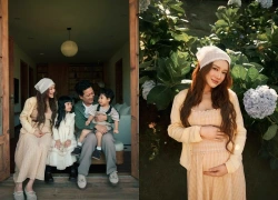 Nha Phuong posts family photos before giving birth, her two children's visuals cause a sensation on social media!