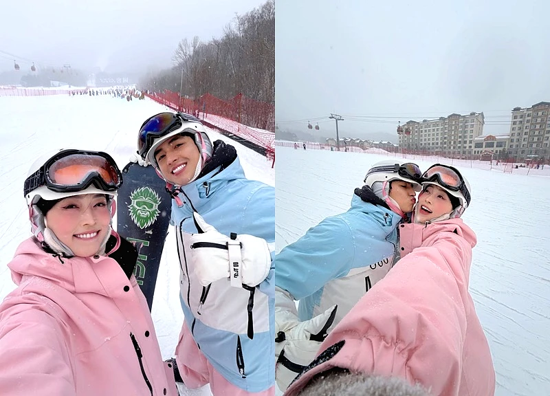 Phương Nga và Bình An gây chú ý với loạt ảnh giữa trời tuyết