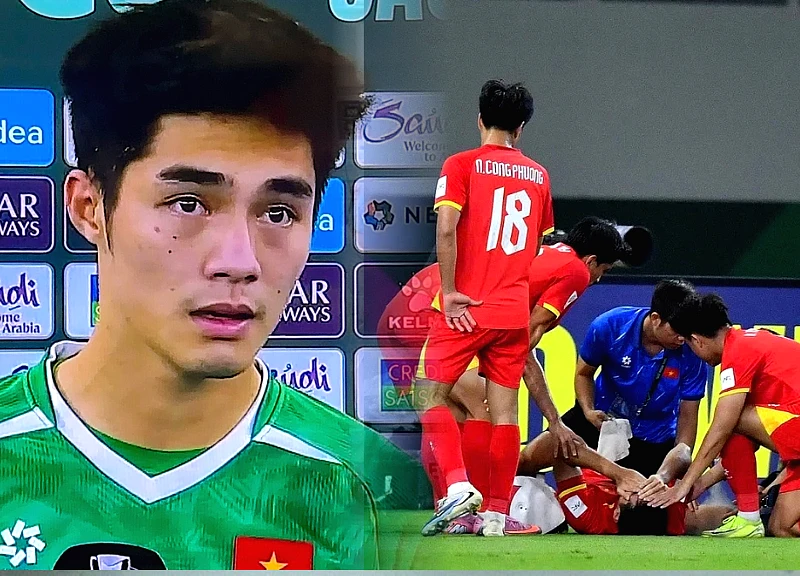 Gallery - Trung Kien sobbed uncontrollably after losing 0-3 to China's U23 team, while Hieu Minh suffered a serious injury! | Hot trend | Life - VGT TV