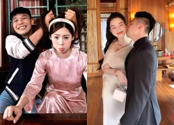 Chồng doanh nhân thơm má hoa hậu Đỗ Thị Hà, Trung Ruồi đẹp đôi bên Hương Ly