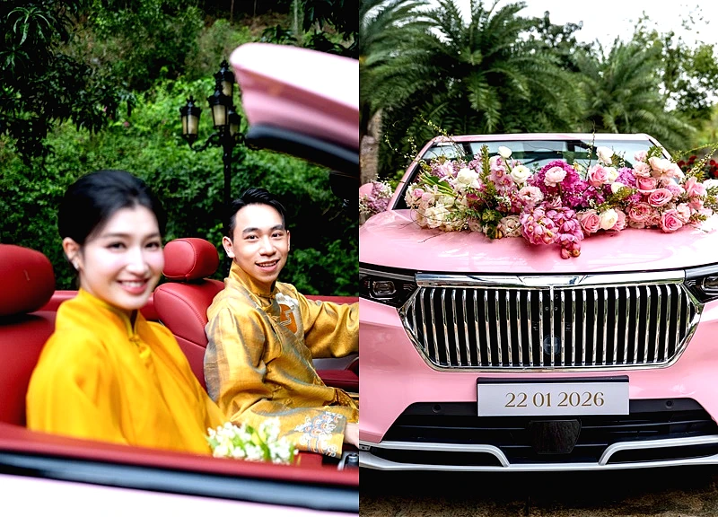 Hé lộ dàn xe dâu độc bản trong đám cưới của năm Minh Hoàng - Phương Nhi