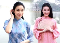 Miss Vietnam Thuy Lam wears an ao dai (traditional Vietnamese dress) in preparation for Tet (Lunar New Year), revealing her stunning U40 look that amazes netizens!