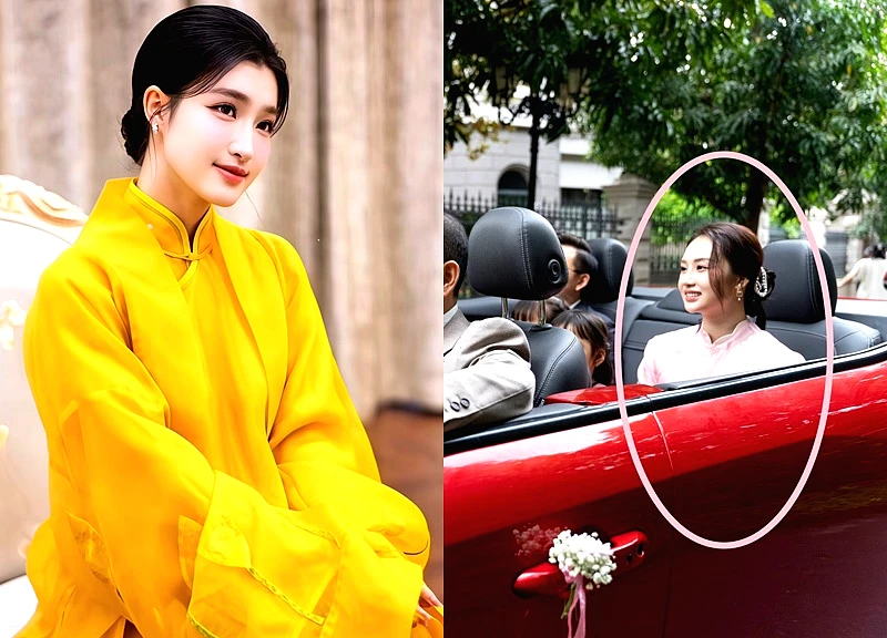 Khung hình cực hiếm của con dâu cả nhà tỷ phú trong lễ cưới Phương Nhi