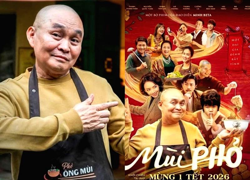 The film "Mùi Phở" (The Scent of Pho) officially hits theaters during Tet, competing with Tran Thanh's film?