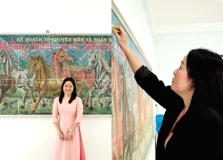 Dak Lak teacher caused a storm to draw a mascot with chalk, unbelievably beautiful, fans admired