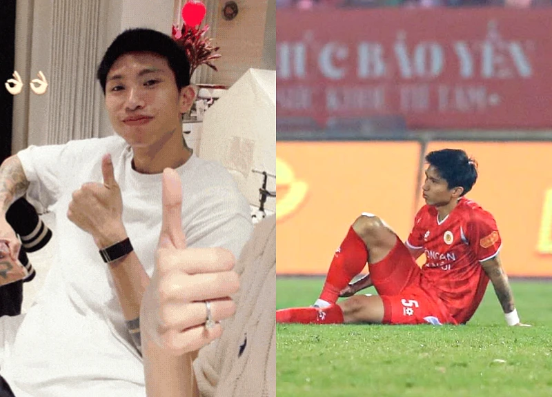 Doan Van Hau was injured, Doan Hai My delicately reassured and gave a sweet kiss