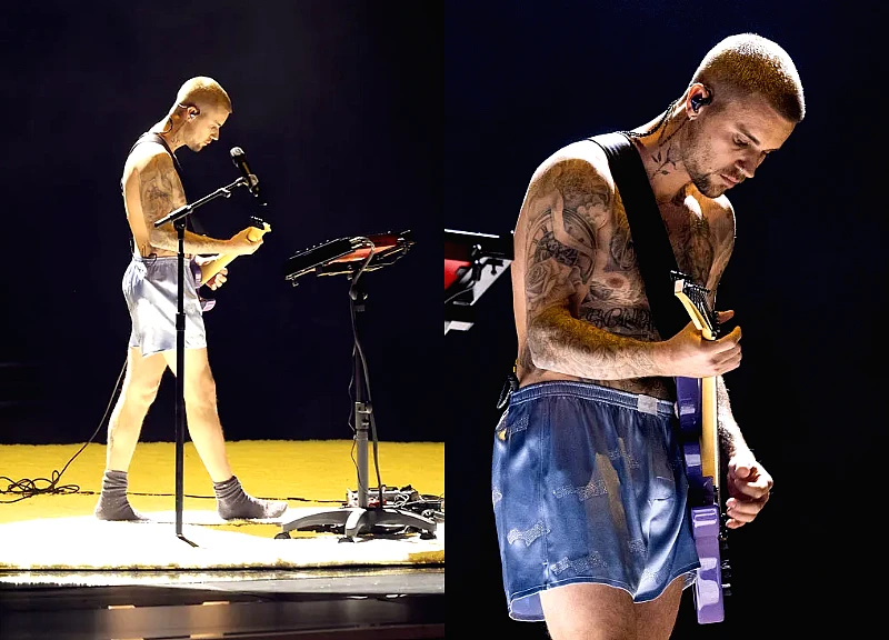 Justin Bieber gây sốc, cởi trần mặc quần đùi, "náo loạn" sân khấu Grammy 2026