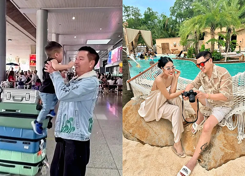 Nghệ sĩ Quang Minh xúc động gặp lại con trai sau mùa Tết vắng nhà