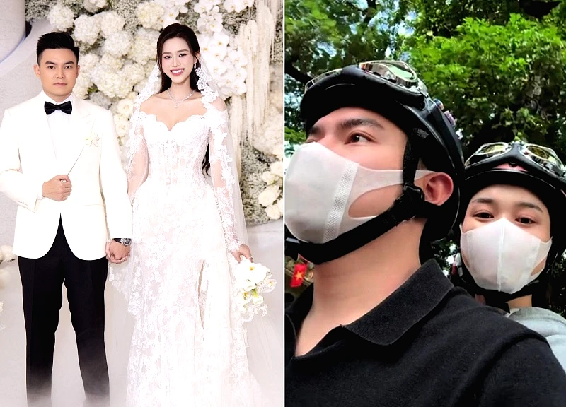 Do Ha after the wedding: The husband pampered, and when he came home from work, he had to help his wife shoot clips