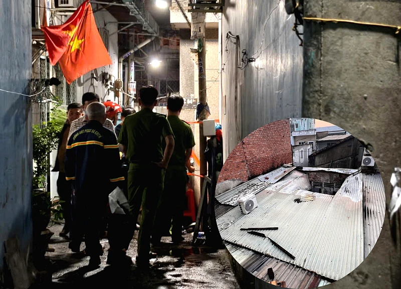 Sadly at the scene of the fire in To Ky alley, 3 mothers and children died tragically while their husbands were away