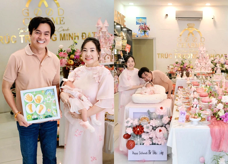 Cao Minh Dat shows off his first daughter full month, people "stand in the picture" of someone