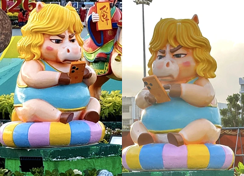 Linh vật ngựa mặt 'cọc', lướt iPhone 17 Pro Max gây cười