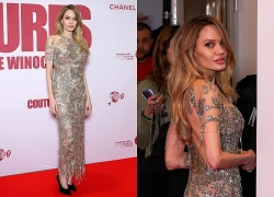 Angelina Jolie tái xuất, diện váy xuyên thấu đốt mắt người xem