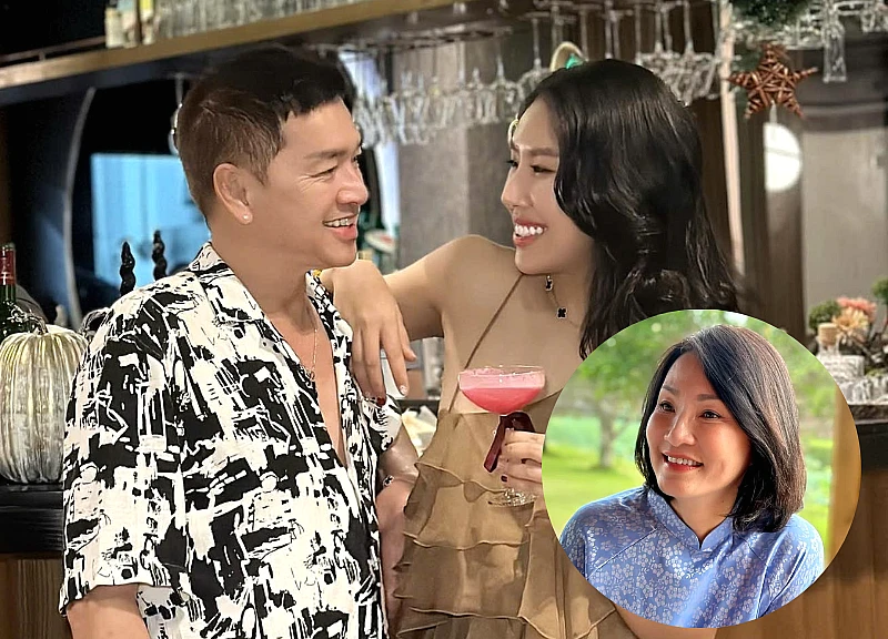 Quang Minh shows off Valentine's Day with his young wife, while his ex-wife Hong Dao makes a strange move that attracts attention.