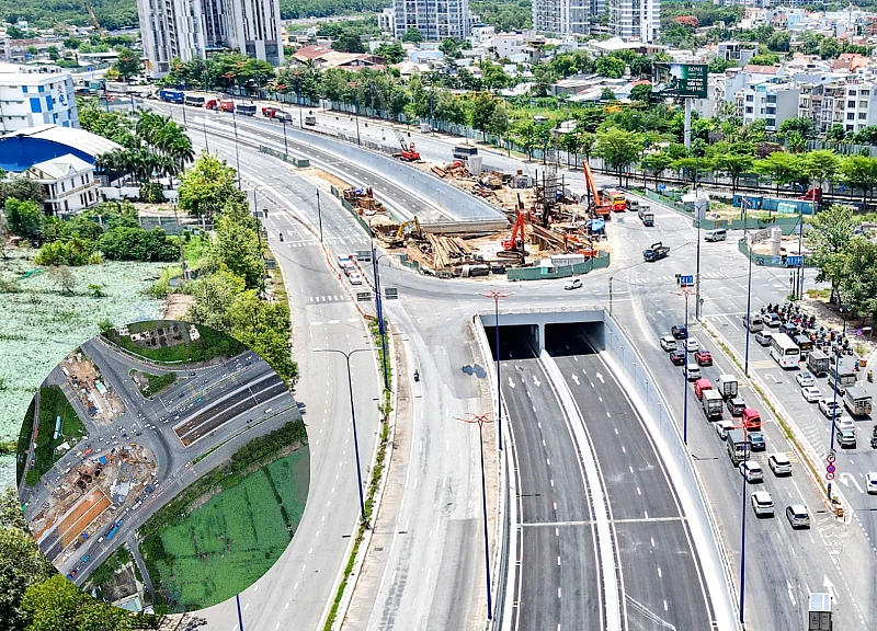 The An Phu underpass turned into a swimming pool, unexpectedly flooding deeply just half a month after it opened to traffic.