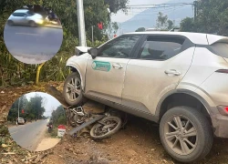 Car swerves into lane, crashes into motorbike, school principal dies on the spot; haunting CCTV footage revealed!