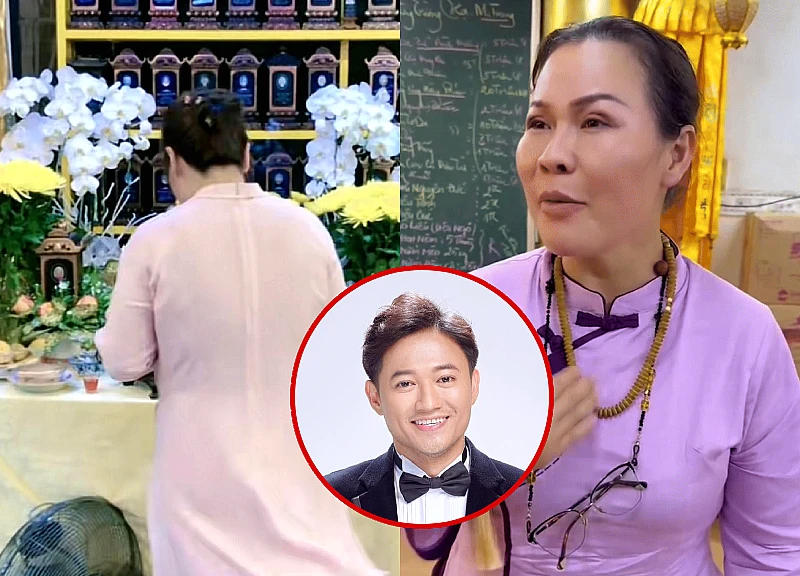 Netizens are worried about their son Eric because Quy Binh's wife was absent from the first anniversary of his death.