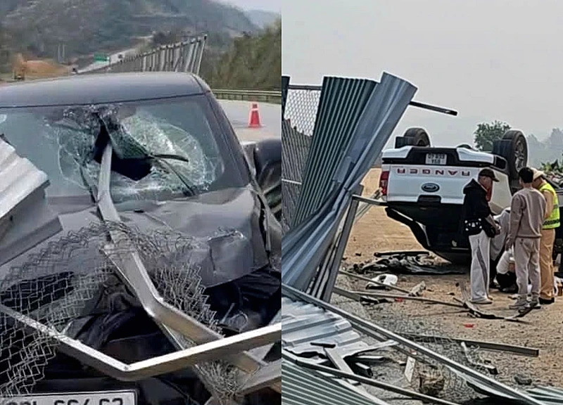 Ô tô lao ra khỏi đường cao tốc Nội Bài - Lào Cai, tài xế tử vong tại chỗ
